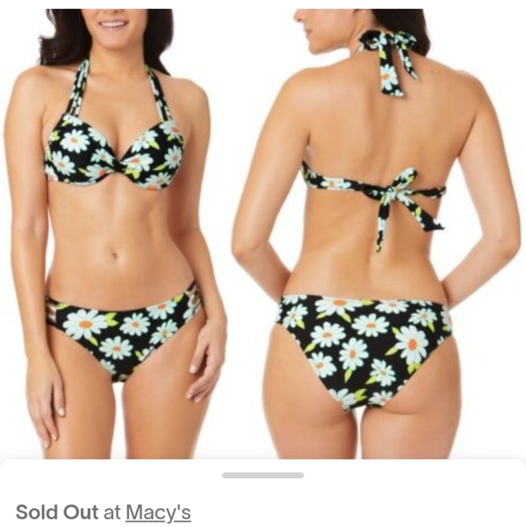 Salt + Cove Daisy Dance Strappy Underwire Padded Juniors 2 Piece Swimsuit XL - Picture 1 of 7